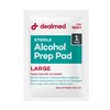 Dealmed Alcohol Prep Pad, Large, 100/Bx, 10/Cs, 1000PK 781011